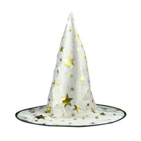Starry Design Star Print Wizard Hat Stage Prop Pointed Wizard Hat Magical Look Costume Accessory Soft