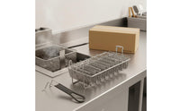 8 Slot Taco Holder Rack Fryer Basket Easy to Maintain 8-Slot Taco Frying Basket Dishwasher for Commercial Kitchens, Restaurants