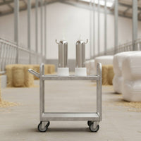 Easy to Clean Stainless Steel Milk Cup Portable Milking Cup with Outlet Tube Efficient Hygienic for Homesteaders