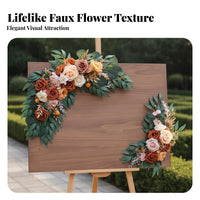 2 Pieces Artificial Wedding Arch Flowers Reusable Wedding Arch Flower Kit Ceremony Backdrop Flowers Versatile for Chair Backs