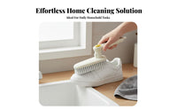 Liquid Dispensing Shoe Brush Versatile Liquid Adding Shoe Brush Multifunctional Push Button Cleaning Tool for Homeowners, Homemakers, Home, Travel