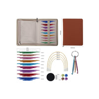 Flexible Interchangeable Knitting Needle Set Zippered Interchangeable Knitting with Cables Portable Compact for Knitters, Crafters, Makers, Travel, Home Craft Room