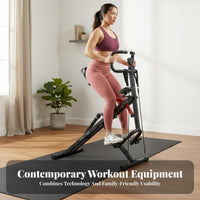 Assisted Squat Machine Full Body Trainer Full Motion Rower Row and Ride Machine with Adjustable Hydraulic Resistance Suitable for Home Fitness Apartment Exercise Beginner Training