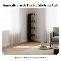Space-Saving 5-Tier Corner Shelf withimmediately chargestanding bookshelf Open Shelving Storage Rack urban design for Book Lovers, Interior Design aficionados, Homeowners, Living Room, Bedroom, Study