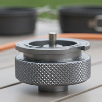 Aluminum Alloy Fuel Gas Gas Converter Simple Installation Bayonet to Screw Gas Adapter Lightweight Camping Cooker Adapter Precision Machining for Campers, Hikers, Outdoor, Hiking, Picnic