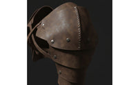Leather Shoulder Guard with Straps Adjustable Medieval Shoulder Guard Cosplay Pauldron for Larpers, Cosplayers, Theater, Photo Shoots, Halloween