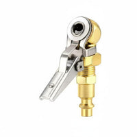 Quick Connect 1/4 NPT Air Chuck Threaded Brass Tire Chuck Long-Lasting Female Thread Inflator Nozzle Anti-Corrosion for Mechanics, Garage Workers, Workshop