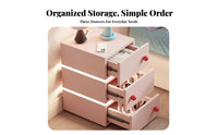 Creamy look Aesthetic Wavy rose Storage Table Multi-Functional Small Storage Stand Modern Design Nightstand adaptable for Young Adults, College Students, Home Decorators, Living Room, Bedroom, Apartment