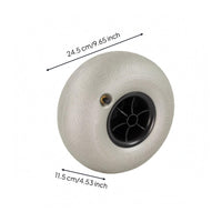 Beach Inflatable Wheel Light Gray Beach Cart Wheel Ebony Core
