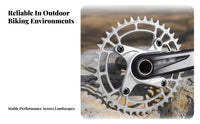 104BCD Chainring CNC Machined 104 BCD Chainring Lightweight Design Anodized Finish for Cyclists, Rough Terrain Cycling