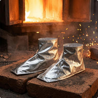 High Temperature Resistant Aluminum Foil Heat Guard Silver Reflective Foil Guard Shiny Finish Stitched Heat Barrier Flexible