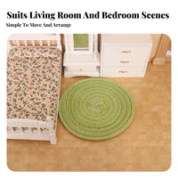 Realistic Intricate Miniature Rug Scene Prop Dollhouse Carpet Authentic Design for Hobbyists, Artisan S, Model Display, Miniature Scene S
