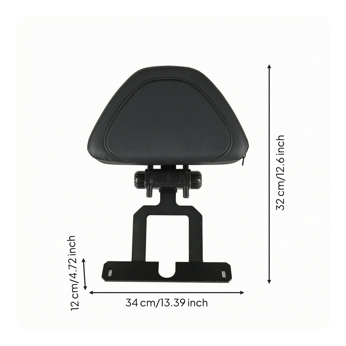 Biker Backrest Assembly Easy to Install Adjustable Driver Backrest Rust Resistant for Long Rides