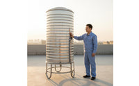 304 Metal Reservoir Container Thickened Wall Stainless Metal Reservoir Tank Rust-Resistant for Households, Kitchen, Rural Areas
