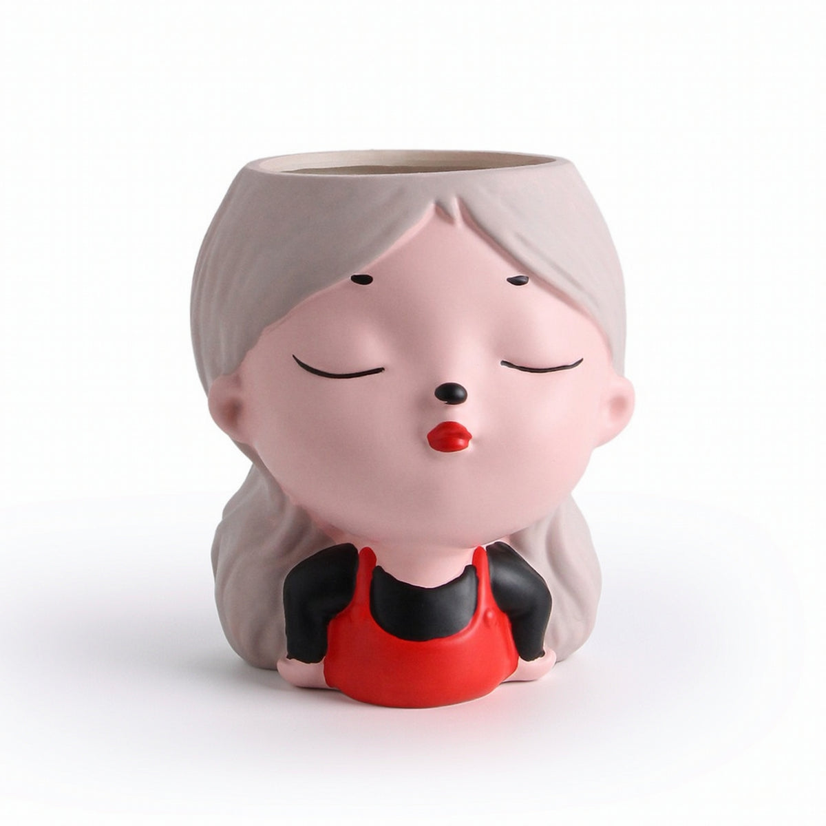 Figurine Pen Holder Cute Girl Pen Holder Stationery Container Decorative Stationery Holder Playful for Students, Study Room