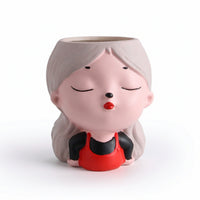 Figurine Pen Holder Cute Girl Pen Holder Stationery Container Decorative Stationery Holder Playful for Students, Study Room
