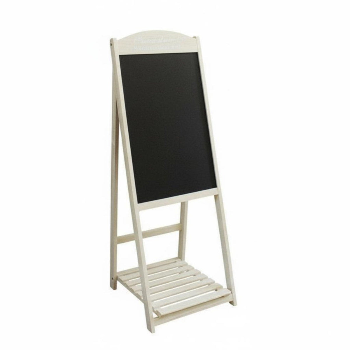 Vintage Aesthetic Wooden Ladder Blackboard Space-Saving Tiered Foldable Stand Multi-Purpose Folding Shelf adaptable Use for Apartment Dwellers, Plant lovers, creative workspace, Living Room, Retail shop, Bedroom