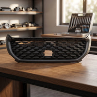 Front and Center Intake Grille Ventilated Mesh Grille with Oval Opening Automotive Part Shielding Wear Resistant
