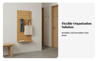 Space-Saving Pegboard Shelving Single DIY Design Wall Organizer Adjustable Shelves Display Shelf Versatile for Homeowners, Business Owners, Entryway, Kids' Room, Home Fromice, Retail Outlet