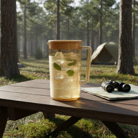 Cold Water Pitcher High Temperature Resistant Plastic Fruit Jug with Lid Fridge Door Water Jug Mess-Clean-Clean Spout for Office