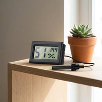 High Accuracy Reptile Thermometer, Hygrometer Humidity Meter with Digital LCD, Thermometer Temperature Monitor with Probe for Snakes and Geckos