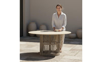 Nordic Patio Set High-End Rope Dining Chair Set Woven Patio Furniture Easy to Match Woven Rope Chair Rust-Proof Metal Frame