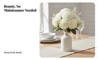 Artificial Flower Bouquet Long 7-Head Faux Bunch Realistic Silk Flower Arrangement for Office Decor, Hotel Lobby
