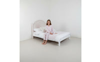 Pink Princess Bed Water-Based Paint Girls' Solid Wood Bed for Kids, Bedroom