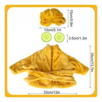 Cute Fuzzy Robe with Head Wrap Soft Duck Costume Adjustable Costume with Headband Cozy for Toddlers, Kids, Photoshoot, Dress-up, Halloween