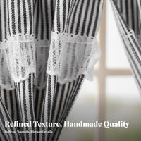 DIY Friendly 1:12 Scale Striped Curtains Realistic Feature 1:12 Scale Window Drapes Easy Installation for Doll Collectors, Children