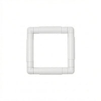 Square Embroidery Frame Plastic Cross-Stitch Frame Lightweight Holder Adjustable for Crafters, Punch Needle