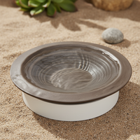 Terracotta Turtle Water Basin with Optional Plastic Base for Reptile Pets