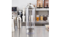 Drinking Tube Holder dispenser with Stainless Steel Lid Countertop Drinking Tube Holder dispenser with Lid Convenient for Cafe