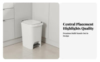 Double Release Ing Garbage Can Detachable Inner Container Foot Pedal Trash Can Press Top Waste Bin Modern Design for Living Room