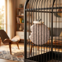Parrot Nail Iron stand, Bird Perch with Rough Surface, Grinding Claw Toy and Bird Nail File for Budgie and Cockatiel Cage Accessory
