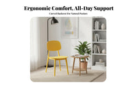 Thickened Material Plastic Dining Chair Easy to Clean Nordic Design Chair Anti-Slip Feet Household Furniture Ergonomic Design for Apartment Dwellers, Interior Designers, Kitchen, Living Room, Office, Bedroom