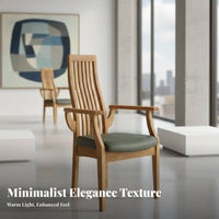 With Armrests Spindle rear Armchair Supportive rearrest Desk Chair Multi-Purpose Dining Seat timeless Design for Students, Office Workers, Homeowners, Study Room, Bedroom