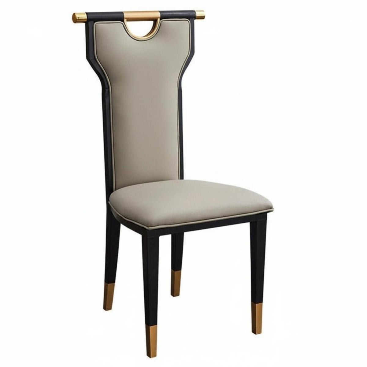 Modern Chinese Design Upholstered High-Back Chair Comfortable Cushion Upholstered High-Back Chair with Handle Sturdy Frame Dining Room Seat Ergonomic Design for Restaurant Owners, Hotel Managers, Interior Designers, Banquet Hall, Kitchen, Office, Bedroom