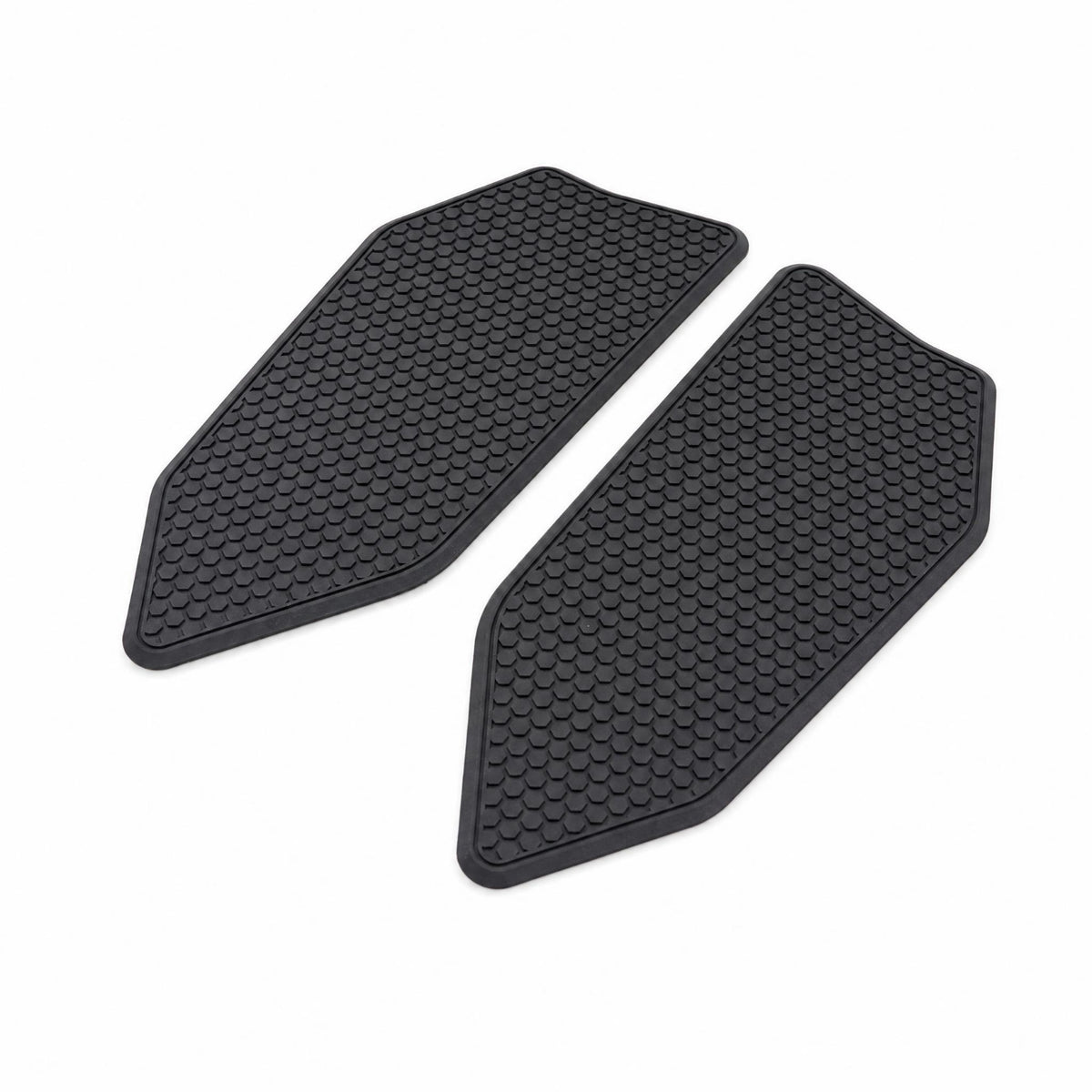 Honeycomb Textured Motorcycle Tank Side Grip Pads Raised Fuel Tank Grip Pad Tapered Asymmetrical