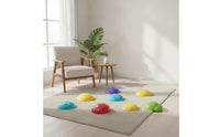8 Pieces Textured Balance Stepping Stones Coordination Stepping Stones with Anti-Slip Base Colorful Toy Tactile for Preschool