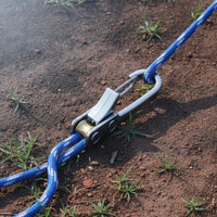Spring-Loaded Rope Tensioner Hook No-Knot Self-Locking Rope Hook Knotless Hardware One-Handed for Camping