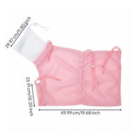 Pet Bathing Restraint Bag Rose and White Mesh Pet Bath Bag Secure Closure