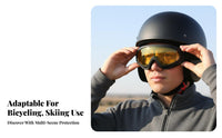 Motorcycle Riding Goggles Shock Resistant Motorcycle Goggles Particles Proof Anti-Fog for Exterior Door Lovers, Motocross