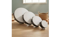 4 Pieces Wooden Jingle Drum No Assembly Required Percussion Instrument Construction