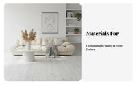Cumulus Sofa Creamy cream Color Living Room Furniture Designer Inspired Upholstered Couch for Interior Designers, Design aficionados, Lounging, Showroom