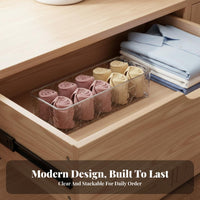 Sock Underwear Organizer Compartmentalized Underwear Organizer Bin Large Capacity Sock Storage Box for Women, Adults, Drawer, Bedroom, Dresser