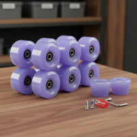 Four-Wheel Inline Wheels Shock Absorbing Four-Wheel Inline Replacement Wheels Fluid Ride Mixed Color Design