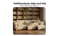 Electric Pull-extendable Sleeper Retro aesthetic transformable Sleeper Sofa Multifunctional Living Room Furniture for Small Apartment Residents, Hosts, Home Office