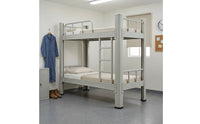 Metal Bunk Bed Space-Saving Bunk Bed with Ladder Furniture for Teens, Students, Small Bedroom, Dormitory, Shared Room
