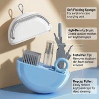 Multi-Functional Keyboard Cleaning Brush Pen for Computer Laptop, Portable Electronics Cleaner Kit with Soft Brush for Earbuds